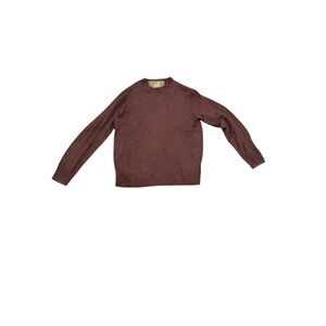 Mens M NWT Raffi Wineberry Crewneck Pullover Sweater 100% Extra Fine Merino wool